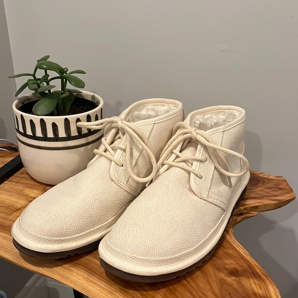 UGG Neumal Canvas Fur Boots NEW